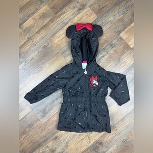 Disney Black Polka Dot Raincoat with Mickey Mouse Ears NWOT never worn